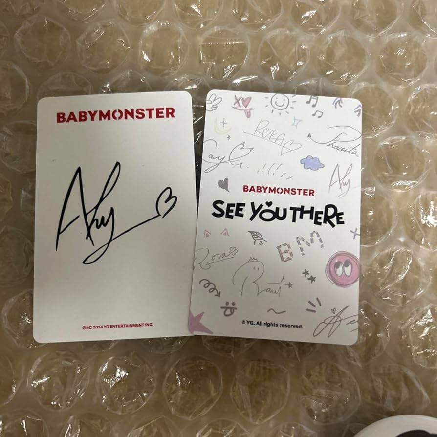 BABYMONSTER アヒョン サイン入り ポストカード DRIP Amazon.co.jp: BABYMONSTERアヒョンサイン入り ポストカード B賞